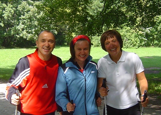 nordic walking mit freunde